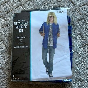 Halloween Metalhead Sidekick costume, new ADULT